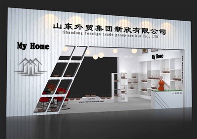 54平米展臺設計制作：二面開口/現(xiàn)代/木質結構/白色，為玩具展展商而作（免費使用）