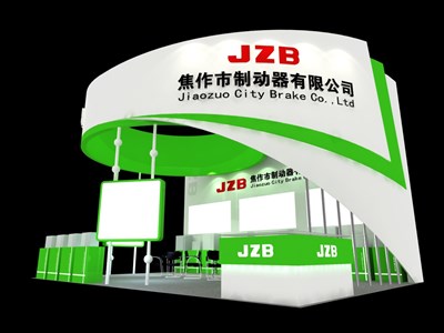 54平米展臺設(shè)計(jì)制作：二面開口/前衛(wèi)/木質(zhì)結(jié)構(gòu)/綠色，為汽配展展商而作（免費(fèi)使用）