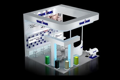 36平米展臺(tái)設(shè)計(jì)制作：三面開口/現(xiàn)代/型材結(jié)構(gòu)/白色，為電子展展商而作（免費(fèi)使用）